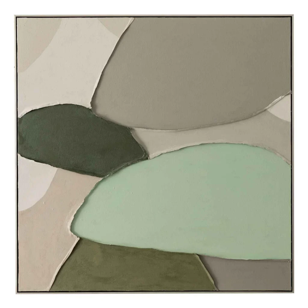 FRAMED ART 15 GLADE 120x120cm CHAMPAGNE FRAME