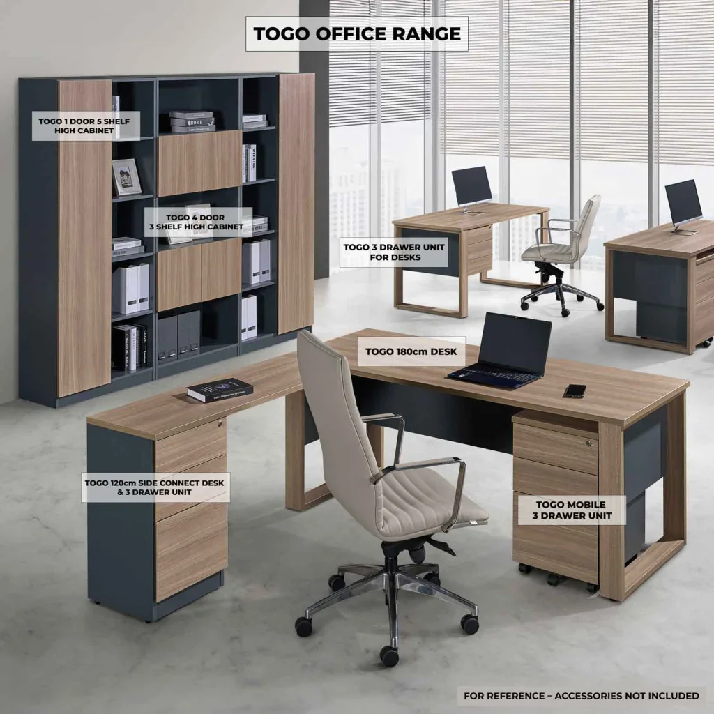 TOGO 120cm SIDE CONNECT DESK & 3 DRAWER UNIT - Image 5